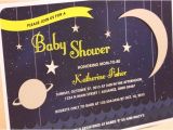 Space themed Baby Shower Invitations Over the Moon Space themed Baby Shower Invitations