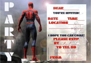 Spiderman Birthday Invitation Template Spiderman Free Printable Invitation Templates