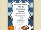 Sports themed Baby Shower Invitations for Boy Mod Allstar Sports theme Baby Shower or Birthday Party