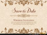 Stock Vector – Wedding Invitation Template 14 Golden Floral Wedding Invitation Template Vector Download