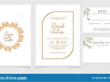 Stock Vector – Wedding Invitation Template 14 Wedding Invitation Card Template with Copper Color Flower