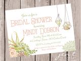 Succulent Bridal Shower Invitations Succulent Bridal Shower Invitations