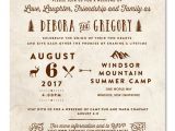 Summer Camp Wedding Invitations Summer Camp Wedding Invitations On Vintage 100 Recycled