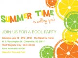 Summer Party Invitation Wording Custom Summer Lemon Pool Birthday Party Invitation