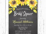 Sunflower Bridal Shower Invitation Templates Items Similar to Sunflower Bridal Shower Invitation
