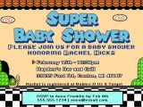 Super Mario Brothers Baby Shower Invitations Super Mario Baby Shower Invite How to