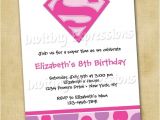 Supergirl Birthday Party Invitations Items Similar to Super Girl Superhero Birthday Invitations