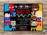 Superhero Party Invitation Template Superhero Birthday Invitation Boys and Girls by