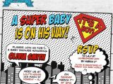 Superhero themed Baby Shower Invitations Printable Pop Art Superhero Baby Shower Cute Invitation