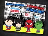 Superhero themed Baby Shower Invitations Superhero Baby Shower Invitation Marvel by