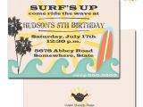 Surf S Up Birthday Party Invitations Surf S Up Birthday Invitation Beach Party by