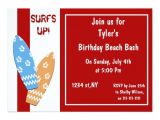 Surf S Up Birthday Party Invitations Surfs Up Beach Party Invitations