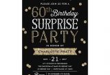 Surprise 60th Birthday Invitation Wording Ideas 60th Glitter Confetti Surprise Party Invitation Surprise