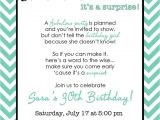 Surprise Birthday Party Invitation Wording Printable Chevron Surprise Party Invitation