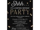 Surprise Party Invitation Template Shh Surprise Birthday Party Faux Glitter Confetti