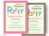 Surprise Party Invitation Template Surprise Birthday Invitation Printable Surprise Birthday