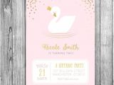 Swan Princess Baby Shower Invitations Swan Invitation Swan Princess Birthday Party Invitation Crown
