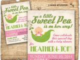 Sweet Pea Baby Shower Invitations Little Sweet Pea Baby Shower Invitation Girl Baby Shower
