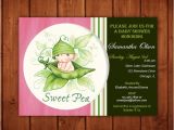 Sweet Pea Baby Shower Invitations Sweet Pea Baby Shower Invitation Boy or Girl Digital File