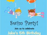 Swimming Birthday Party Invitations Templates Free Free Printable Birthday Pool Party Invitations