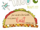 Taco Party Invitation Template Taco Invite East Blured In 2019 Birthday Invitations