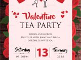 Tea Party Invitation Template Word Valentine Tea Party Invitation Design Template In Word