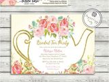 Tea Party themed Bridal Shower Invitations Garden Tea Party Bridal Shower Invitation High Tea