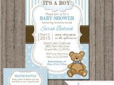Teddy Bear Baby Shower Invitations Free Boy Teddy Bear Baby Shower Invitation with Free Diaper
