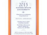 Texas A&amp;m Graduation Party Invitations orange Blue formal Graduation Party Invitation Zazzle