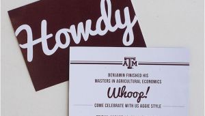 Texas A&amp;m Graduation Party Invitations Texas A&m Aggie Grad Announcement by Myownbrandofhappy On Etsy