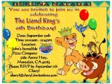 The Lion King Birthday Party Invitations Lion King Birthday Party Invitations