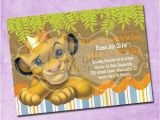 The Lion King Birthday Party Invitations Simba Lion King Birthday Invitation by Freshinkstationery