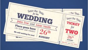 Ticket Wedding Invitation Template Free Wedding Invitation Tickets Vector Free Download