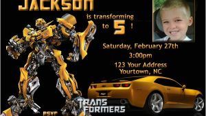 Transformer Party Invitations Free Printable Transformers Bumble Bee Birthday Party