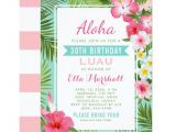 Tropical Party Invitation Template Birthday Luau Invitations Tropical Flowers Zazzle Com