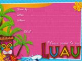 Tropical Party Invitation Template Party Planning Center Free Printable Hawaiian Luau Party