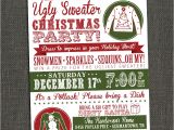 Ugly Sweater Christmas Party Invitations Wording Ugly Christmas Sweater Contest Flyer Happy Holidays