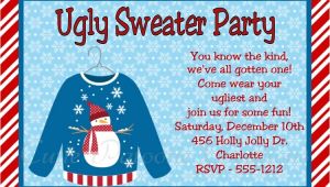 Ugly Sweater Christmas Party Invitations Wording Ugly Christmas Sweater Invitation Wording Happy Holidays