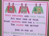Ugly Sweater Party Invites Wording Invitations Ugly Sweater Party Christmas Set Of 10
