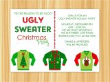 Ugly Sweater Party Invites Wording Ugly Sweater Christmas Party Invitations