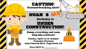 Under Construction Birthday Party Invitations Under Construction Party Lynlee 39 S