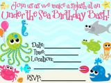 Under the Sea Birthday Invitation Template Free Best Ideas About Printables Edited Printables Change and