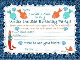 Under the Sea Birthday Invitation Template Free Under the Sea Birthday Invitations Ideas Bagvania Free