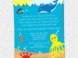 Under the Sea Birthday Invitation Template Free Under the Sea Birthday Party Invitation Printable Boy or