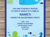 Under the Sea Birthday Invitation Template Free Under the Sea Party Invitations Birthday Party