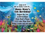 Under the Sea Party Invitation Template Under the Sea Birthday Party Invitations Free Invitation