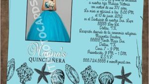 Under the Sea themed Quinceanera Invitations Under the Sea Quinceanera theme Quinceanera Pinterest