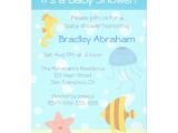 Underwater Baby Shower Invitations Underwater theme Baby Shower Invite