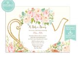 Ve Day Party Invitation Template Tea Party Invitation Template Floral Teapot Bridal Shower