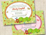 Very Hungry Caterpillar Baby Shower Invitations A Hungry Caterpillar Inspired Custom Baby Shower Invitation or